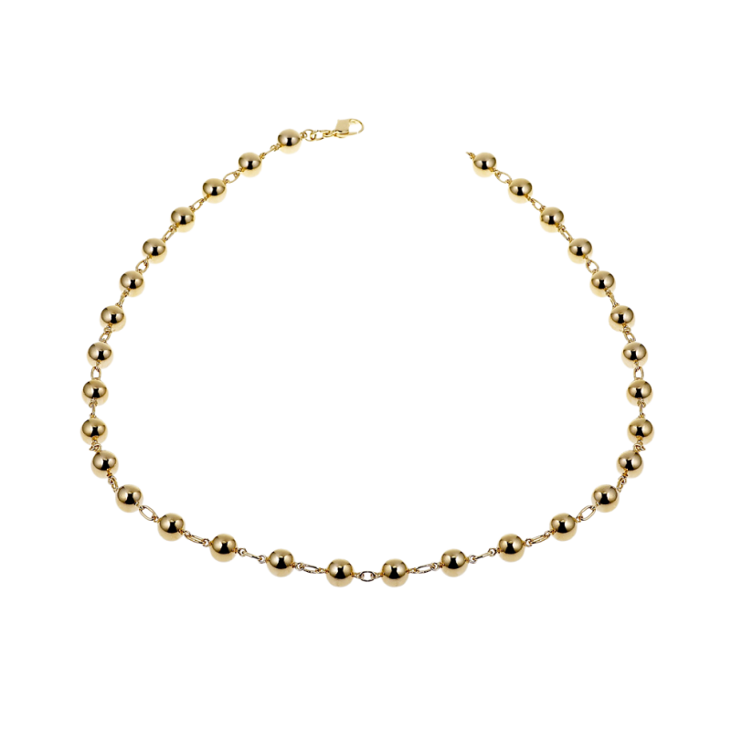 Collier en plaqué or boules