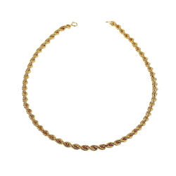 Chaine en plaqué or maille corde