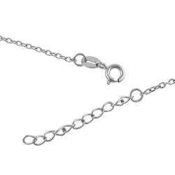 Collier en argent rhodié et oxydes de zirconium