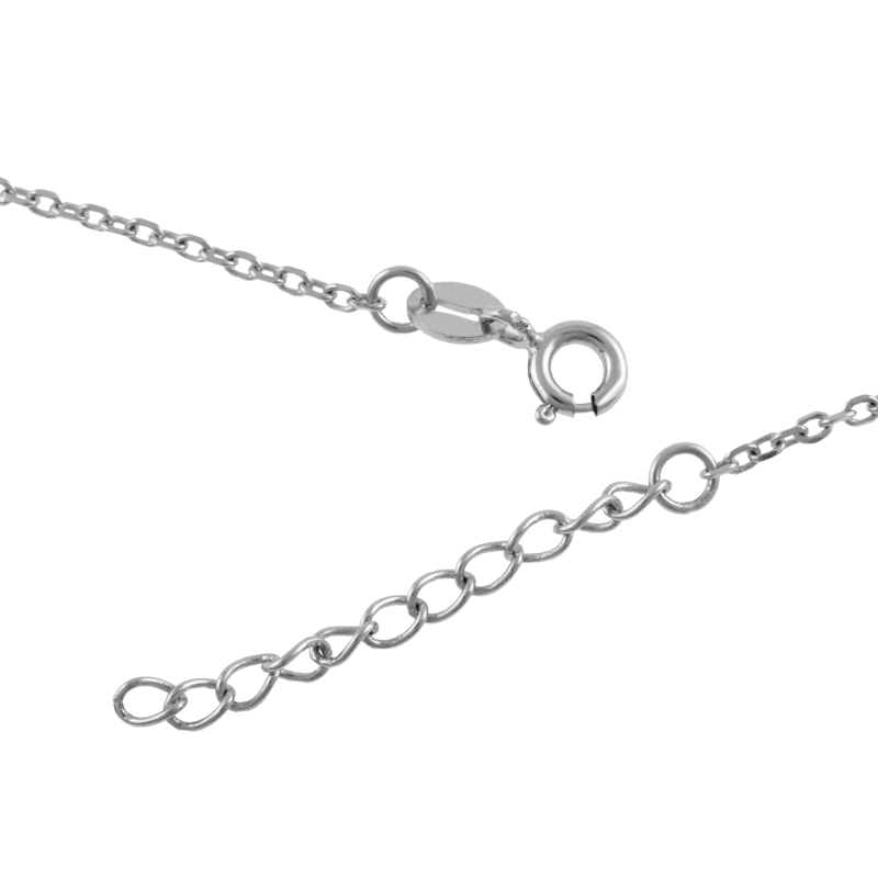 Collier en argent rhodié et oxydes de zirconium
