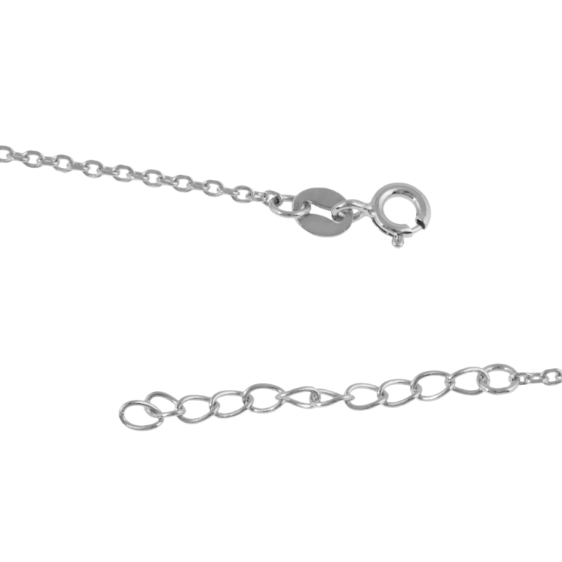 Collier en argent rhodié, papillon oxydes de zirconium
