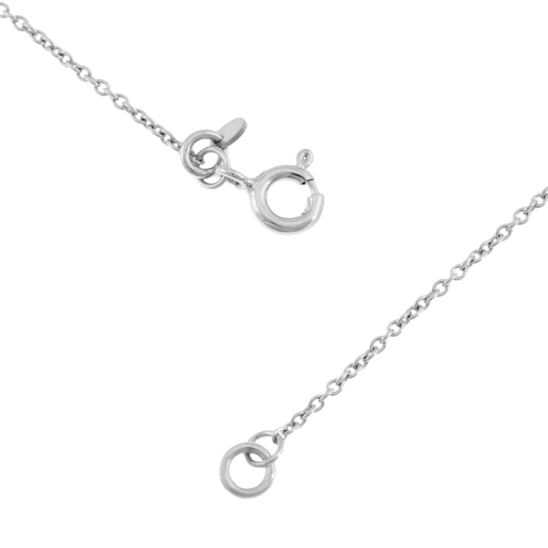 Collier en argent rhodié et oxydes de zirconium