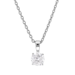 Collier en argent rhodié et oxyde de zirconium