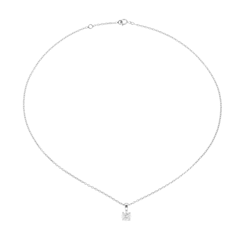 Collier en argent rhodié et oxyde de zirconium
