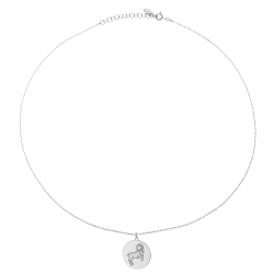 Collier en argent rhodié, zodiaque bélier