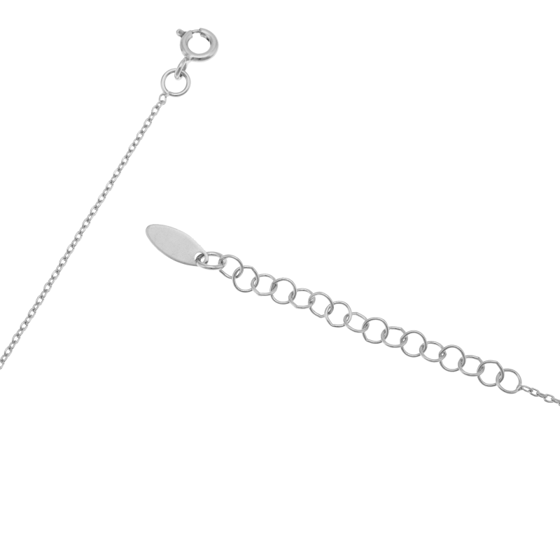 Collier en argent rhodié, zodiaque taureau 