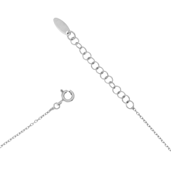 Collier en argent rhodié, zodiaque gémeaux