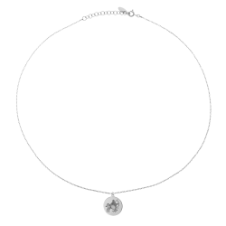 Collier en argent rhodié, zodiaque sagittaire