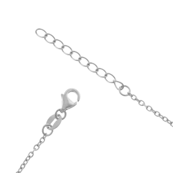 Collier en argent rhodié, étoile 20 mm