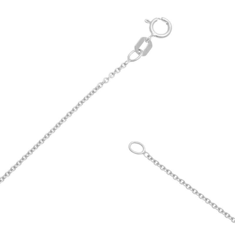 Collier en argent rhodié, chaînes 