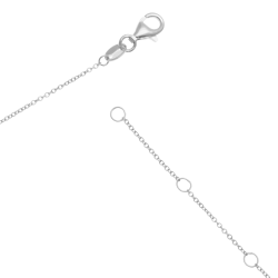 Collier en argent rhodié, oxydes de zirconium