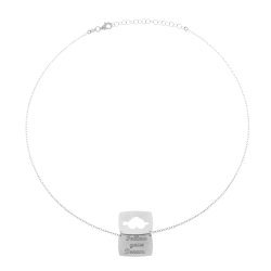 Collier en argent rhodié, follow your dream