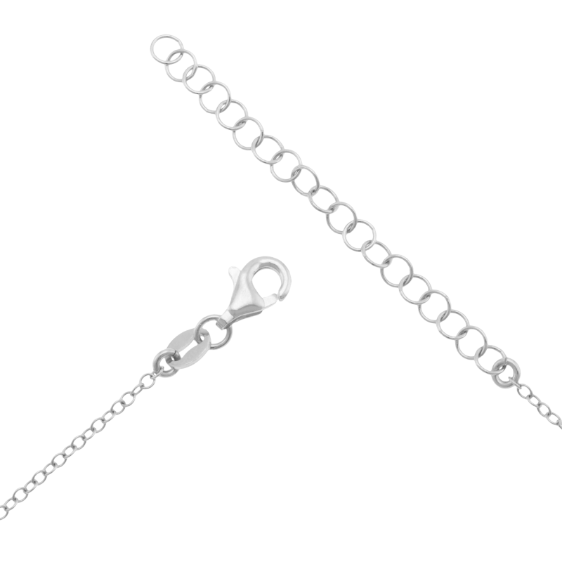 Collier en argent rhodié, follow your dream