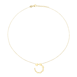 Collier en acier doré, coeur
