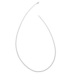 Chaîne en argent rhodié maille gourmette