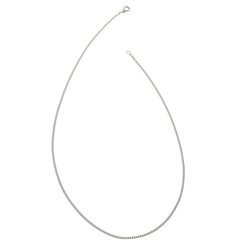 Chaîne en argent rhodié maille gourmette