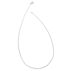 Chaîne en argent rhodié maille forçat
