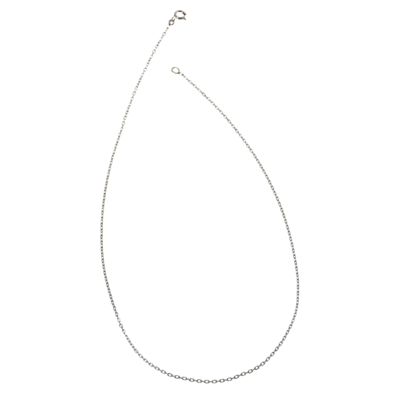 Chaîne en argent rhodié maille forçat