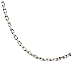 Chaîne en argent rhodié maille forçat