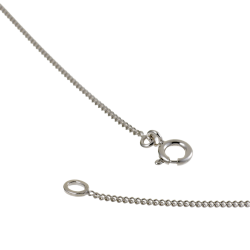 Chaine en argent rhodié maille gourmette