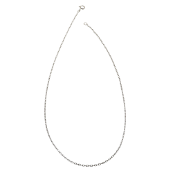 Chaîne en argent rhodié maille forçat