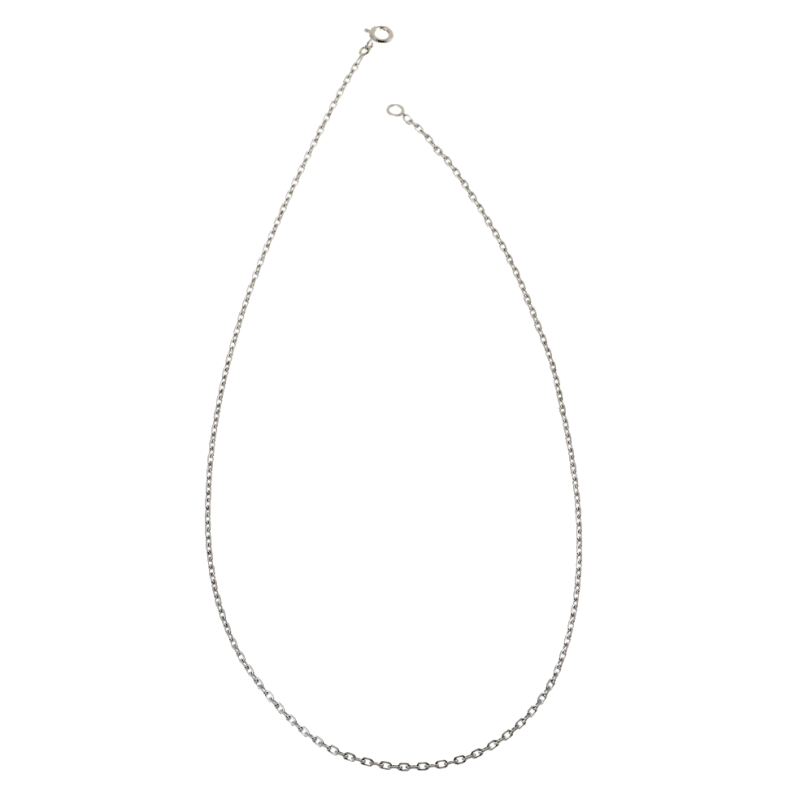 Chaîne en argent rhodié maille forçat