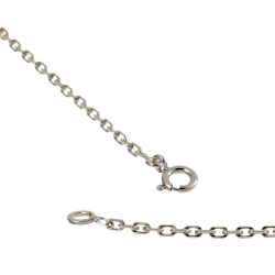 Chaîne en argent rhodié maille forçat