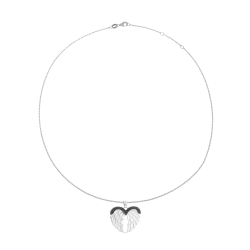 Collier en argent rhodié et oxydes de zirconium, ailes