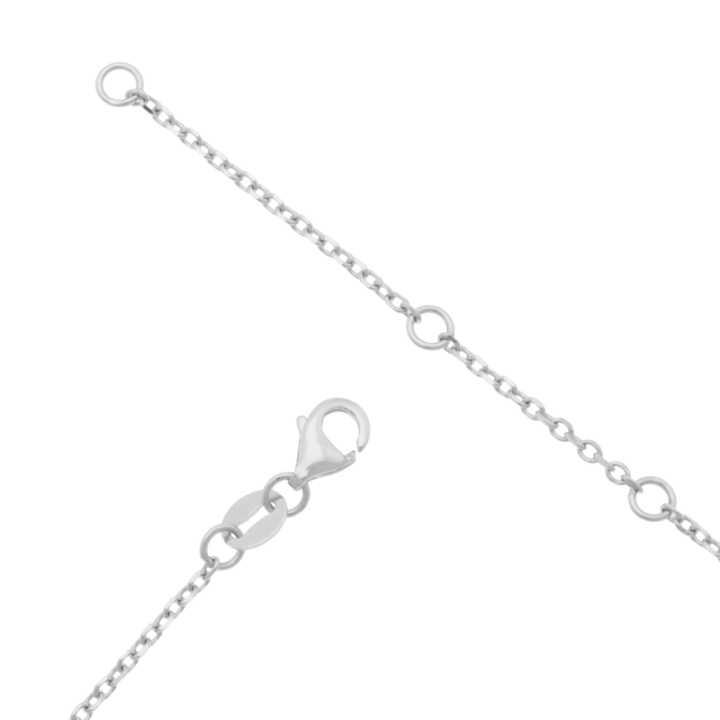Collier en argent rhodié et oxydes de zirconium, ailes