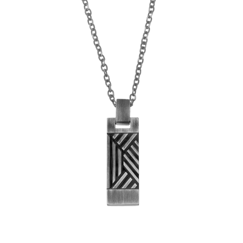 Collier en acier vieilli