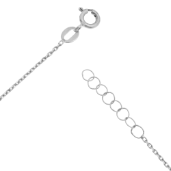 Collier en argent rhodié et laque