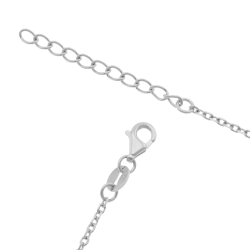 Collier en argent rhodié et oxydes de zirconium