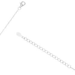 Collier en argent rhodié et oxydes de zirconium