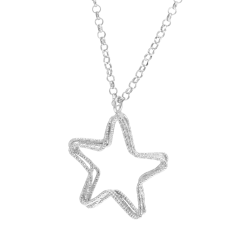 Collier en argent rhodié