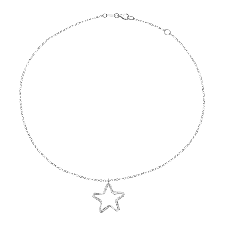 Collier en argent rhodié