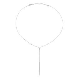 Collier en argent rhodié et oxydes de zirconium
