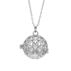 Collier de grossesse en argent rhodié 
