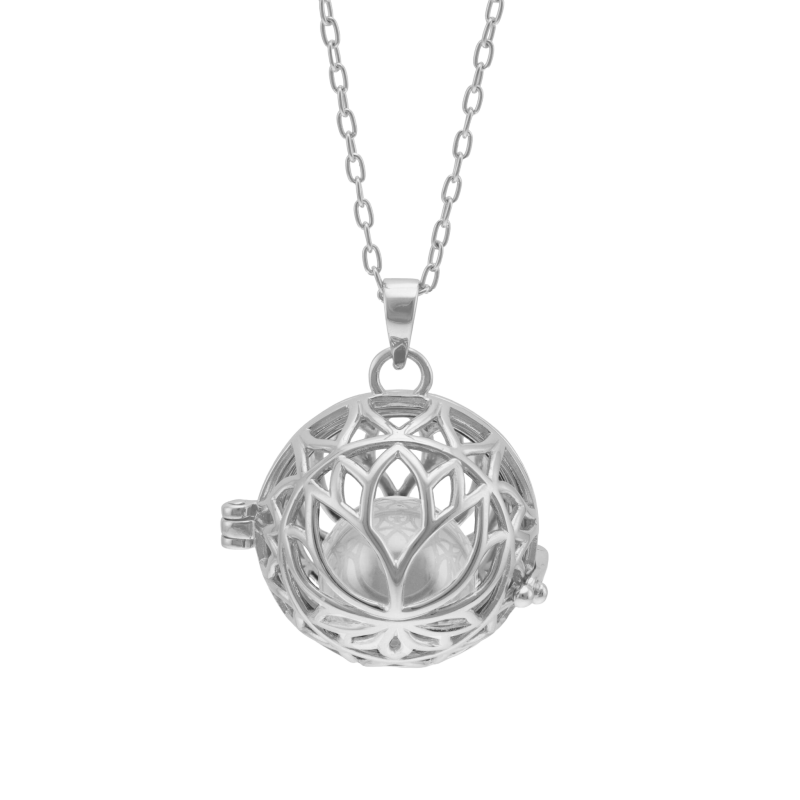 Collier de grossesse en argent rhodié 