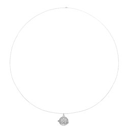 Collier de grossesse en argent rhodié 