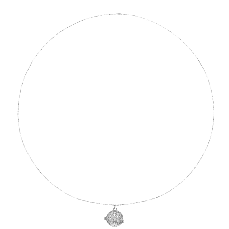 Collier de grossesse en argent rhodié 