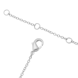 Collier en argent rhodié et oxydes de zirconium