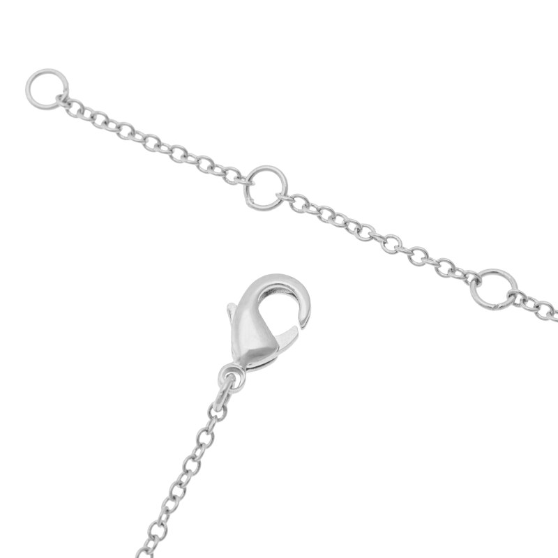Collier en argent rhodié et oxydes de zirconium