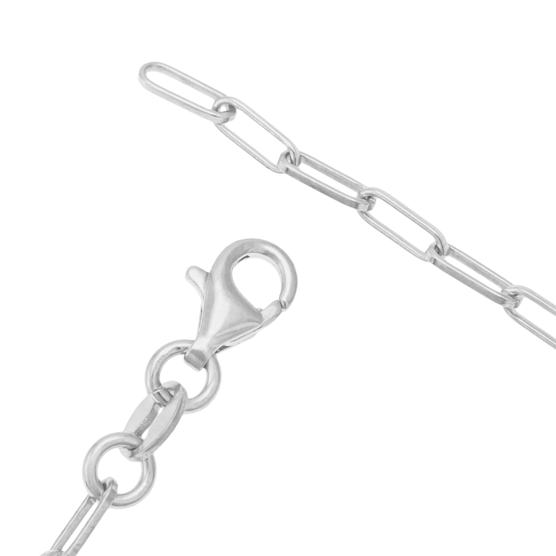 Collier en argent rhodié et oxyde de zirconium