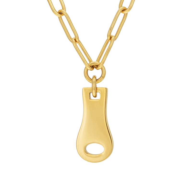 Collier en acier doré