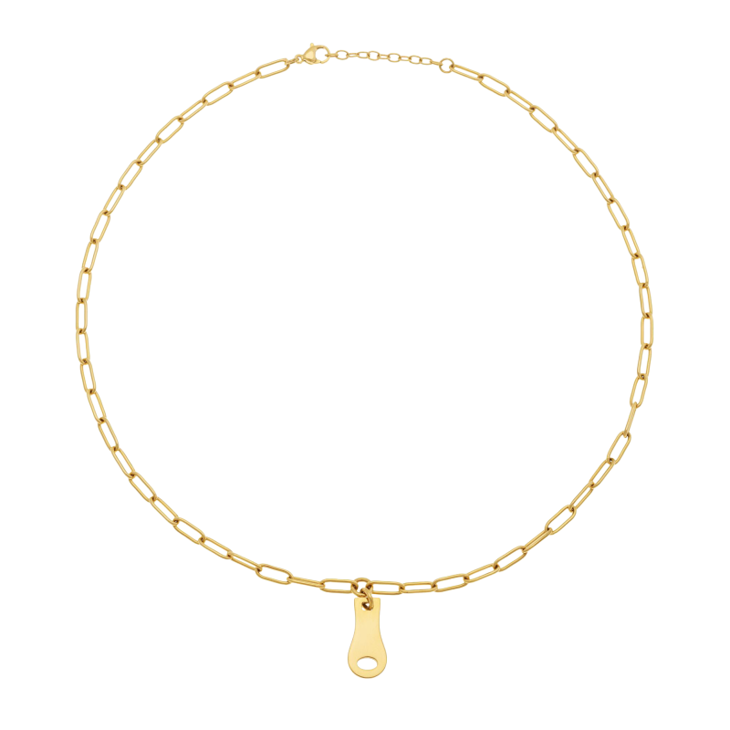 Collier en acier doré