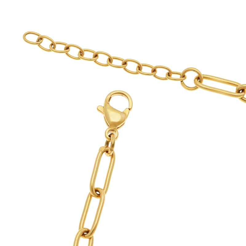 Collier en acier doré