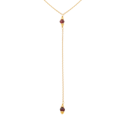 Collier en argent doré et grenats