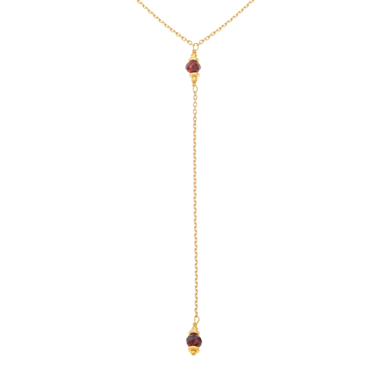 Collier en argent doré et grenats
