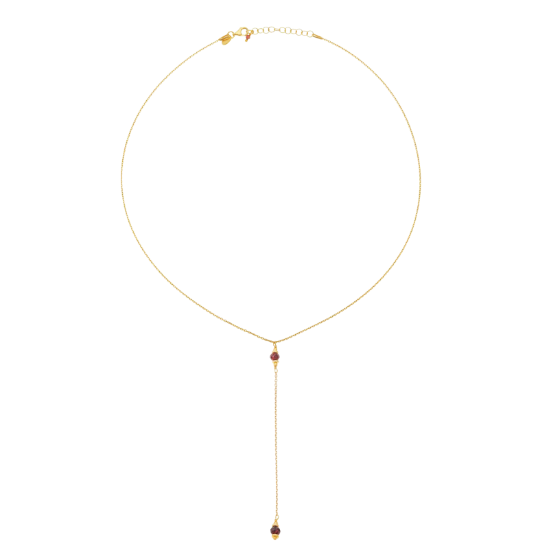 Collier en argent doré et grenats