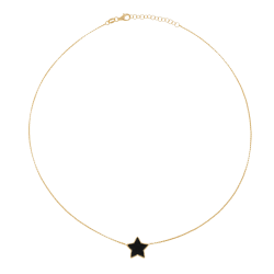 Collier en argent doré et laque